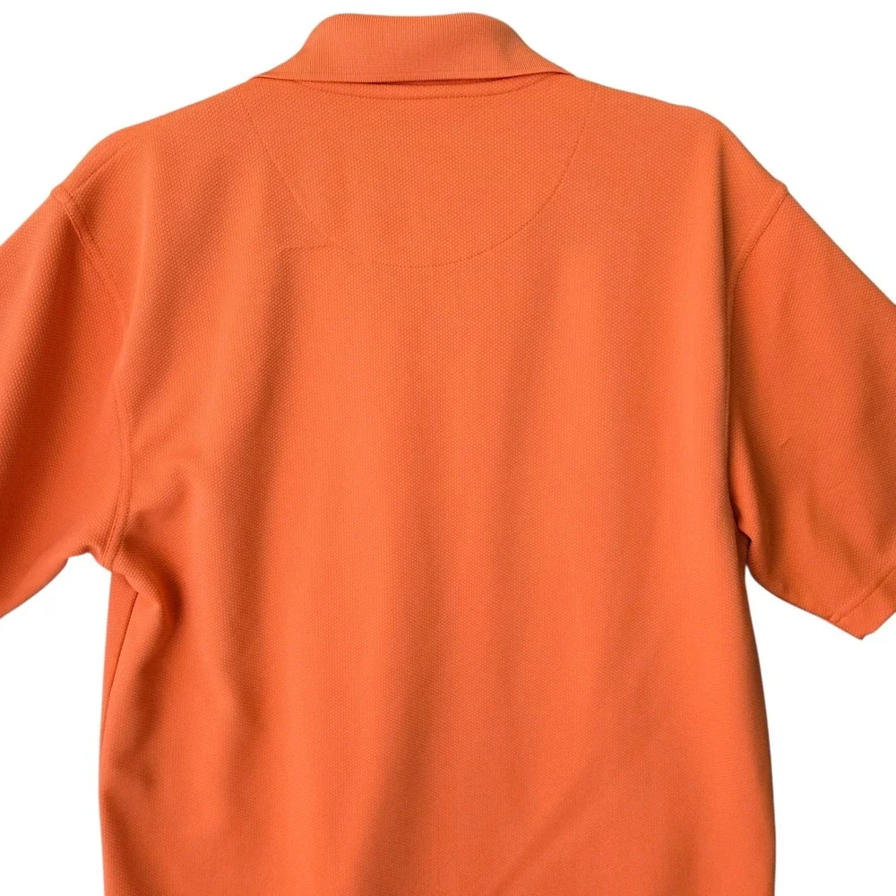 Grand Slam Golf Polo Shirt Orange Textured Short‎ Sleeve Mens M/M